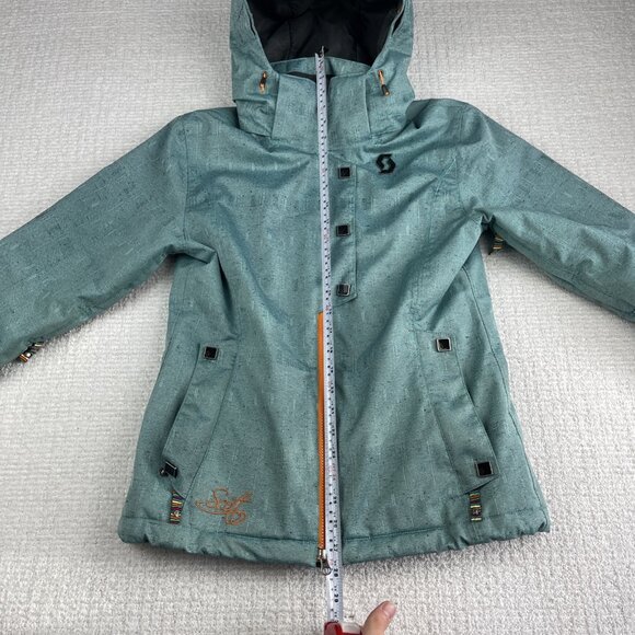 Scott Outerwear Ski Jacket Women's US 2 Blue Zip Up Hooded Snowboard - Picture 9 of 16